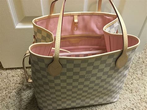 louis vuitton neverfull damier azur rose ballerine|louis vuitton damier azur tote.